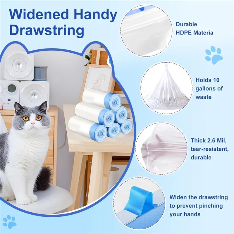 90 Count Cat Litter Bags Cat Litter Bags for Home Extra-Thick Cat Litter Box Liners