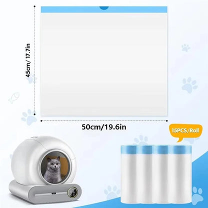90 Count Cat Litter Bags Cat Litter Bags for Home Extra-Thick Cat Litter Box Liners