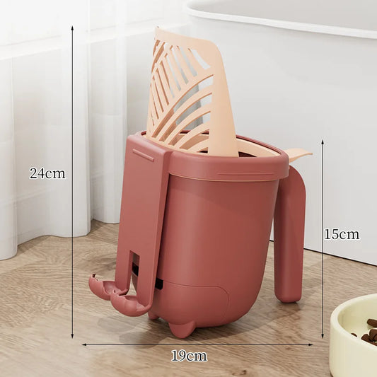 New High-Capacity Integrated 2-In-1 Cat Litter Scoop Cat Litter Bin Litter Bin Litter Storage Box Cat Cleaning Tool Universal