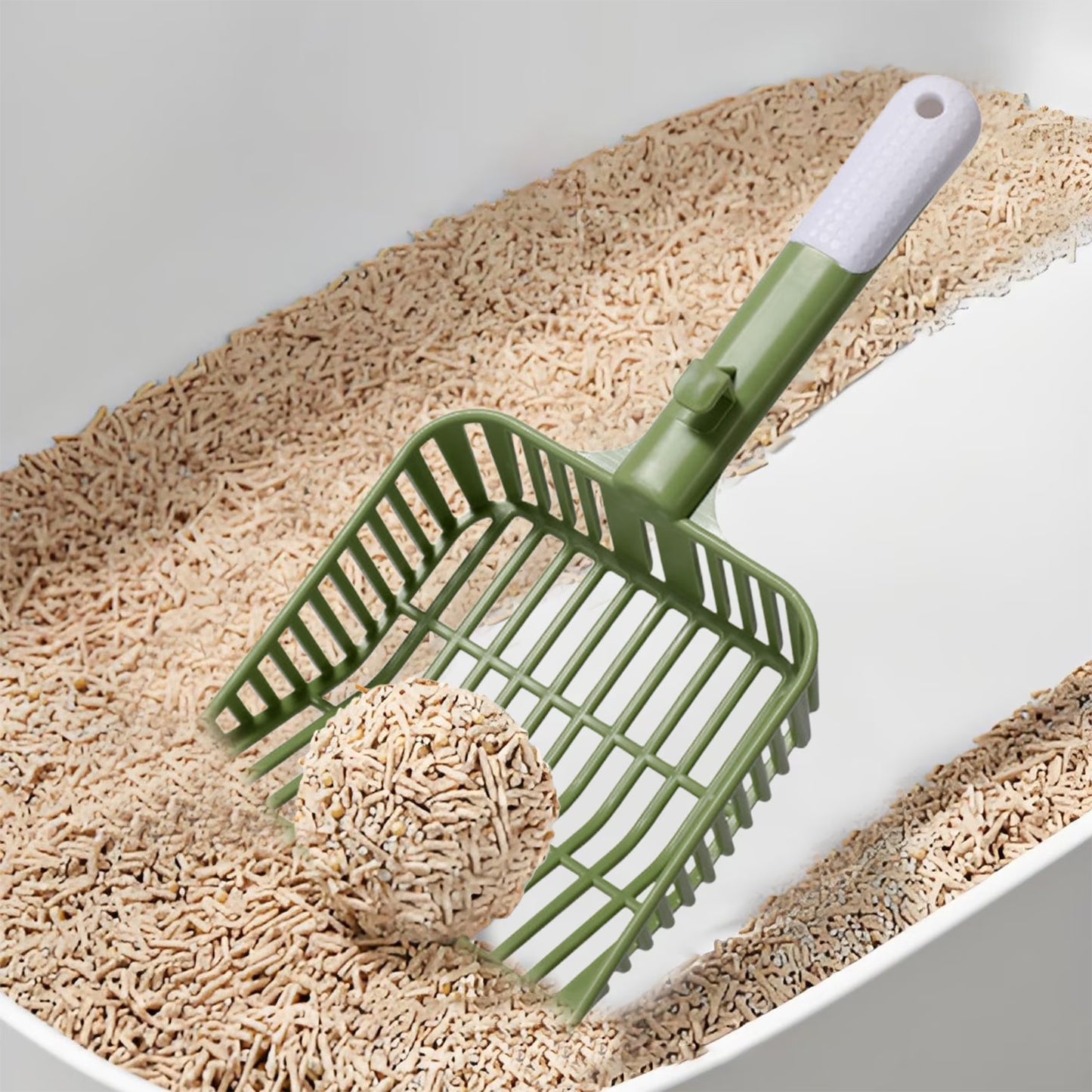 Vqpeo Cat Scooper for Litter Box, Cat Litter Scoop, Kitty Litter Scoop, Cat Poop Collector, Small Holes Big Size Scooper
