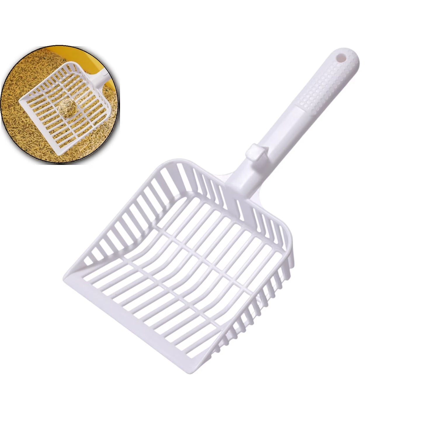 Vqpeo Cat Scooper for Litter Box, Cat Litter Scoop, Kitty Litter Scoop, Cat Poop Collector, Small Holes Big Size Scooper