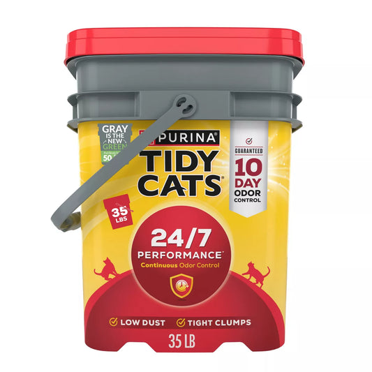 Purina Tidy Cats 24/7 Performance Clumping Scoop Cat & Kitty Litter for Multiple Cats - 35Lbs