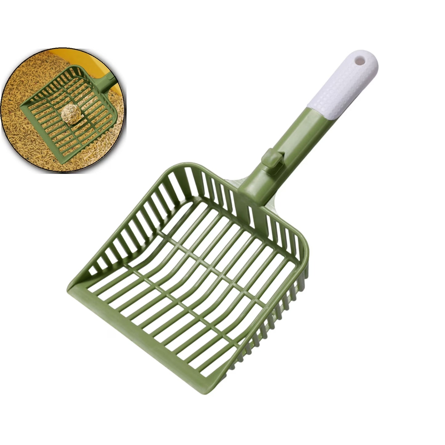 Vqpeo Cat Scooper for Litter Box, Cat Litter Scoop, Kitty Litter Scoop, Cat Poop Collector, Small Holes Big Size Scooper