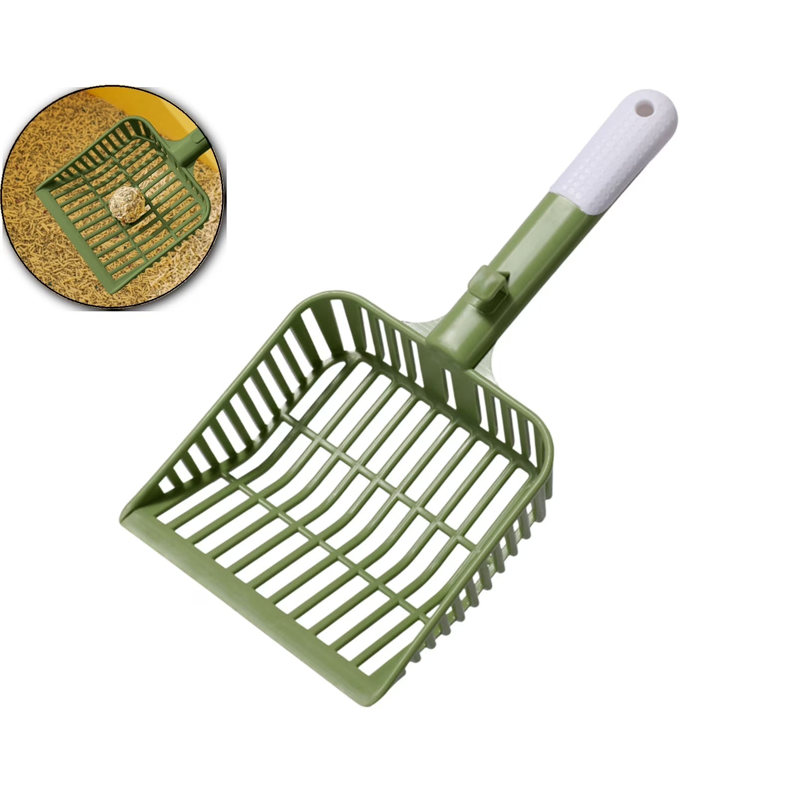 Vqpeo Cat Scooper for Litter Box, Cat Litter Scoop, Kitty Litter Scoop, Cat Poop Collector, Small Holes Big Size Scooper
