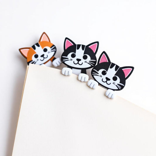 Magnetic Cat Bookmark Set
