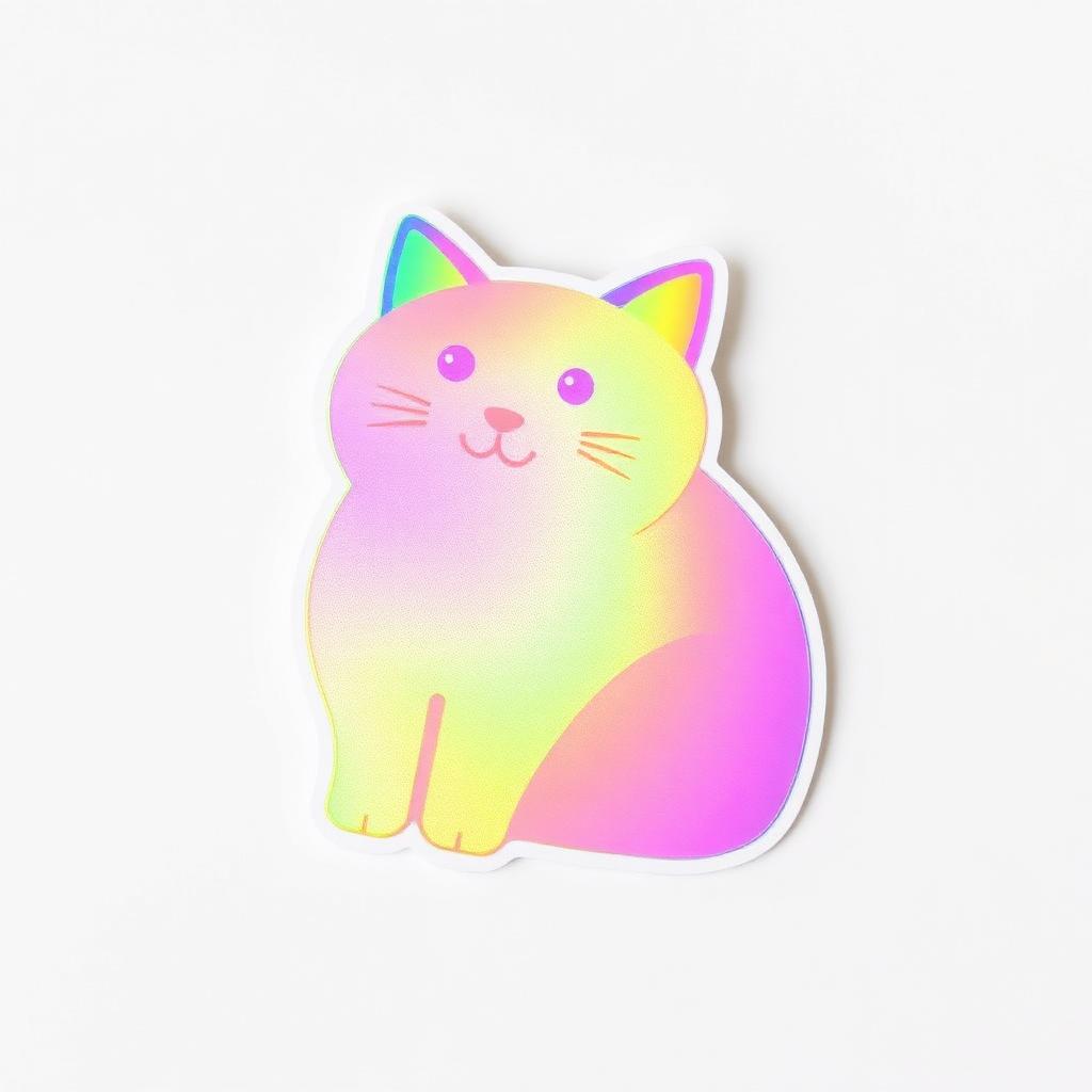 Cat Loaf Holographic Sticker