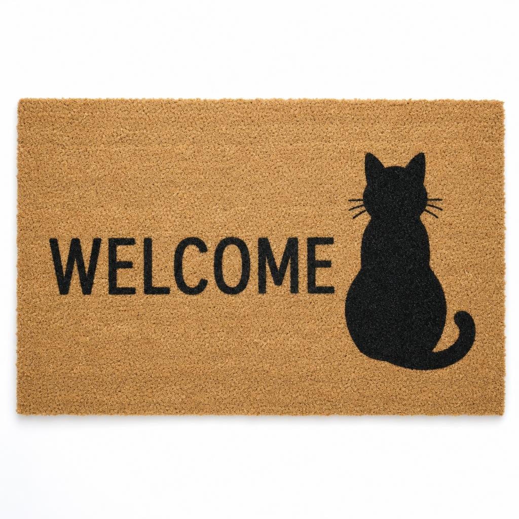 Cat Welcome Coir Doormat