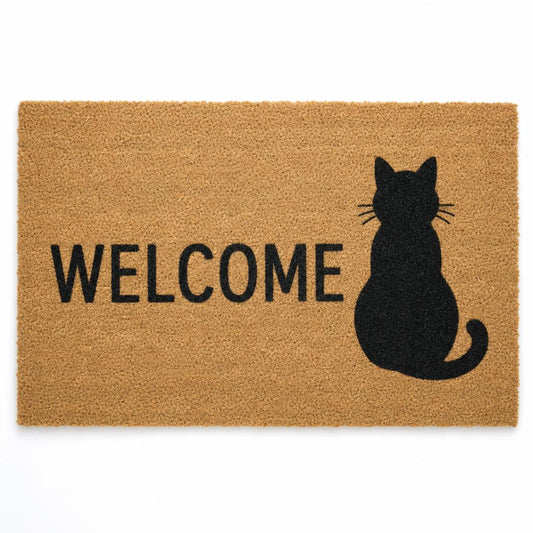 Cat Welcome Coir Doormat