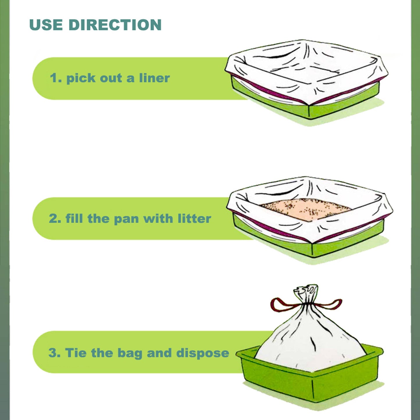 Ultimate Cat Litter Box Liners - Extra Large Drawstring Bags, 21 Count Pack!