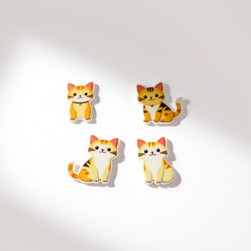 Refrigerator Cat Magnet Set