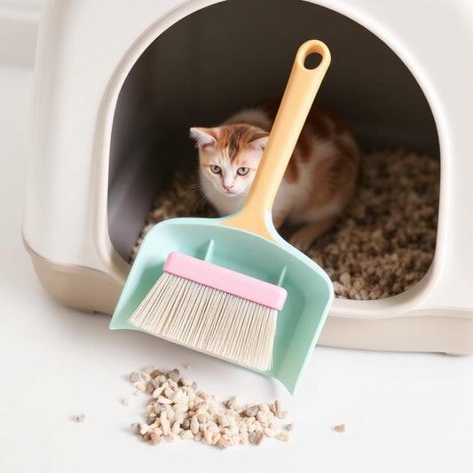 Mini Litter Box Broom and Dustpan Set