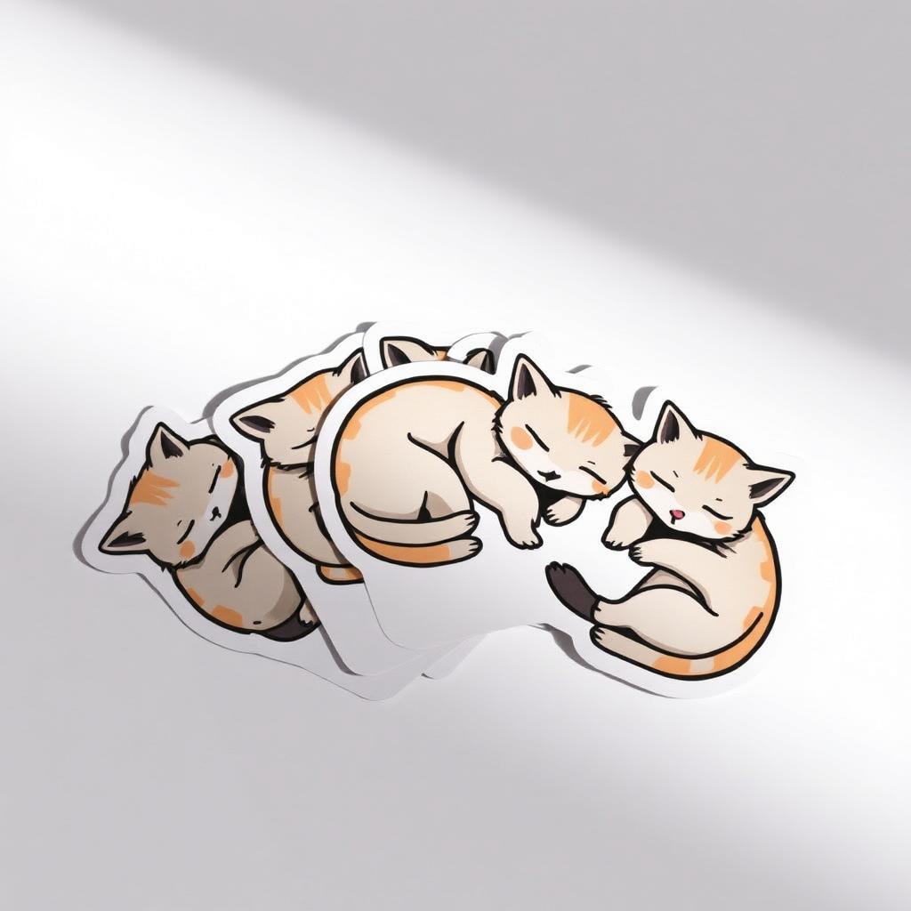 Sleepy Cat Vinyl Sticker Pack