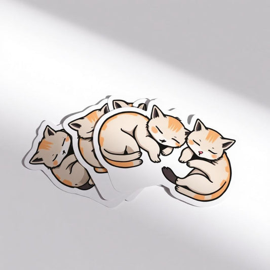 Sleepy Cat Vinyl Sticker Pack